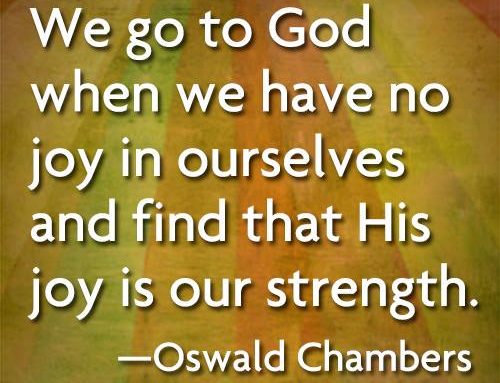 Where do you find joy?